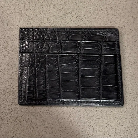 Shinola Matte Alligator Card Holder - Picture 1 of 3